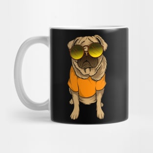 Cool 90s Pug Wearing Sunglasses Mug